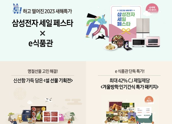 삼성전자가 삼성닷컴 ‘e식품관’에서 새해맞이 다양한 기획전을 선보인다